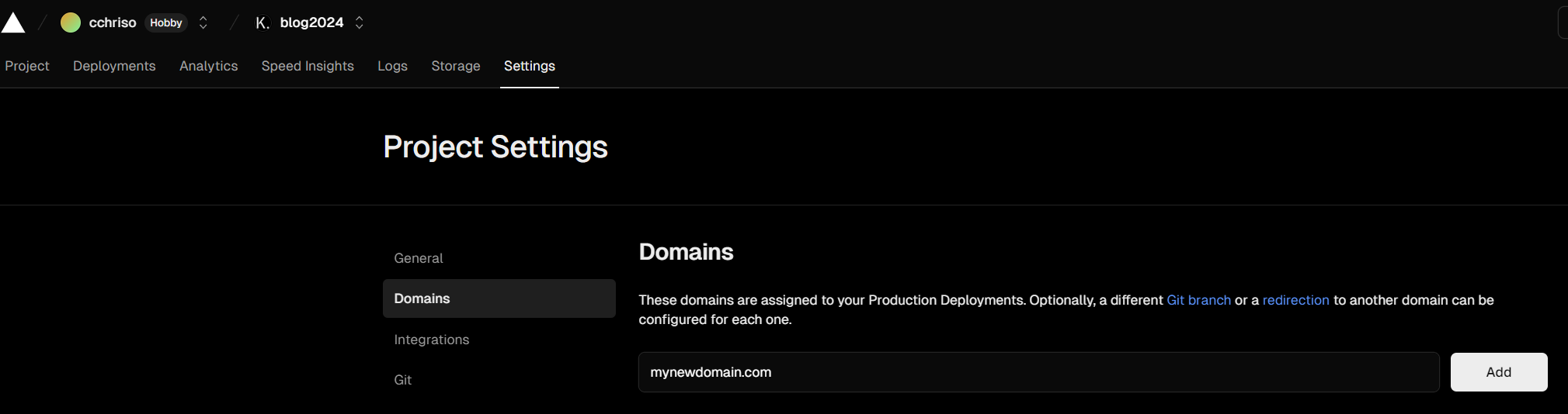 add custom domain